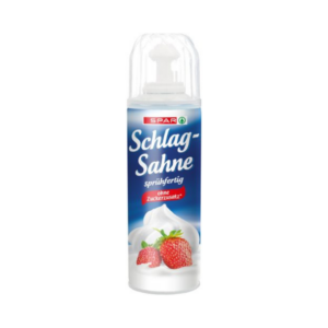 Schlagsahne sprühfertig