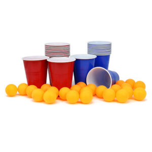 Trinkspiel Beer Pong Set 50 Becher-24 Bälle